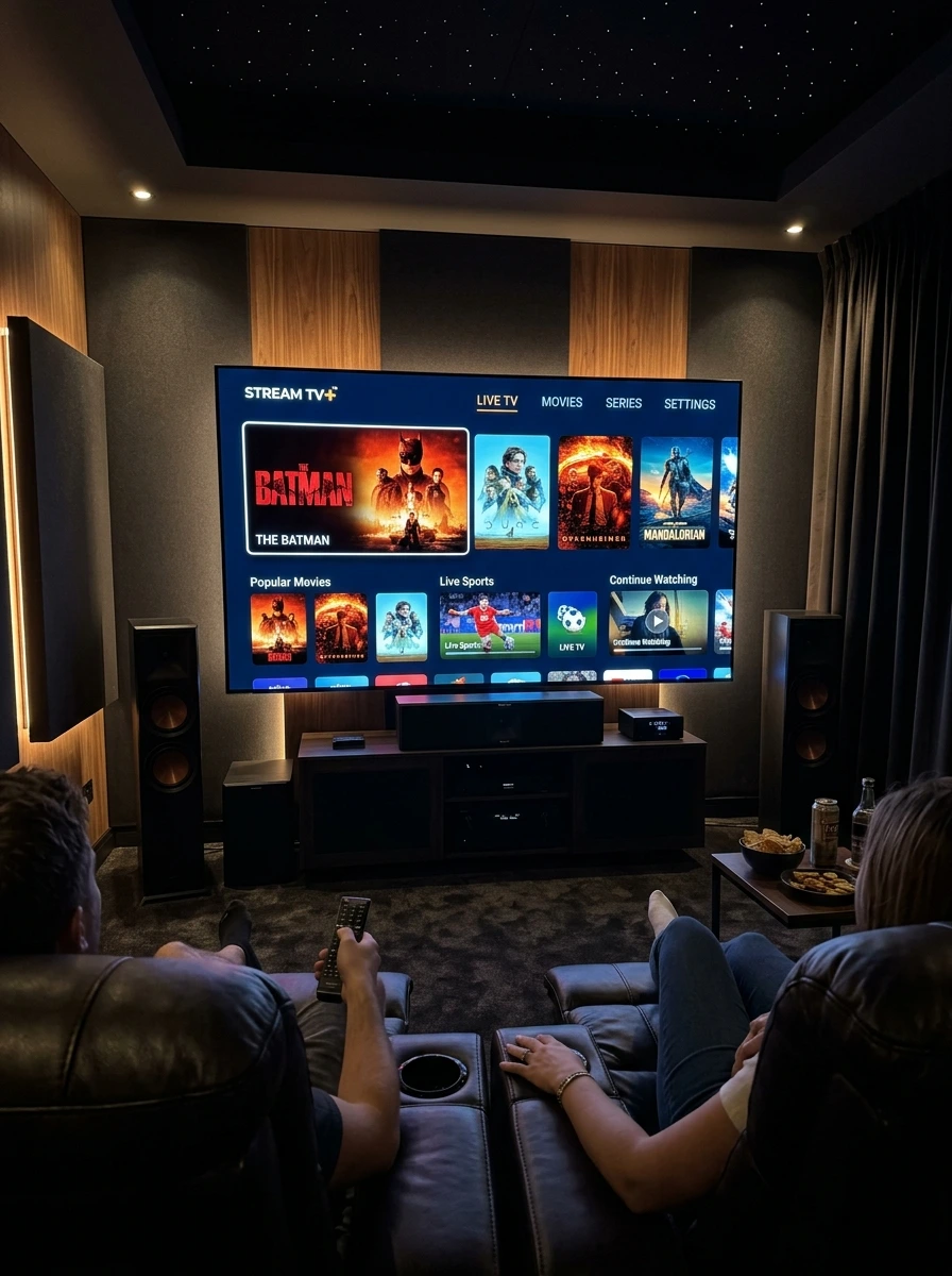 Best IPTV streaming setup in luxury living room
